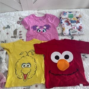 Sesame Street Character T-Shirts Set